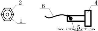 運(yùn)輸帶牽引器左視圖及其銷軸結(jié)構(gòu)