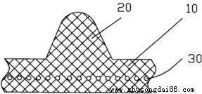 八字型護(hù)邊運(yùn)輸帶截面視圖